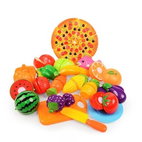Conjunto de corte de frutas e vegetais de brinquedo para educação infantil