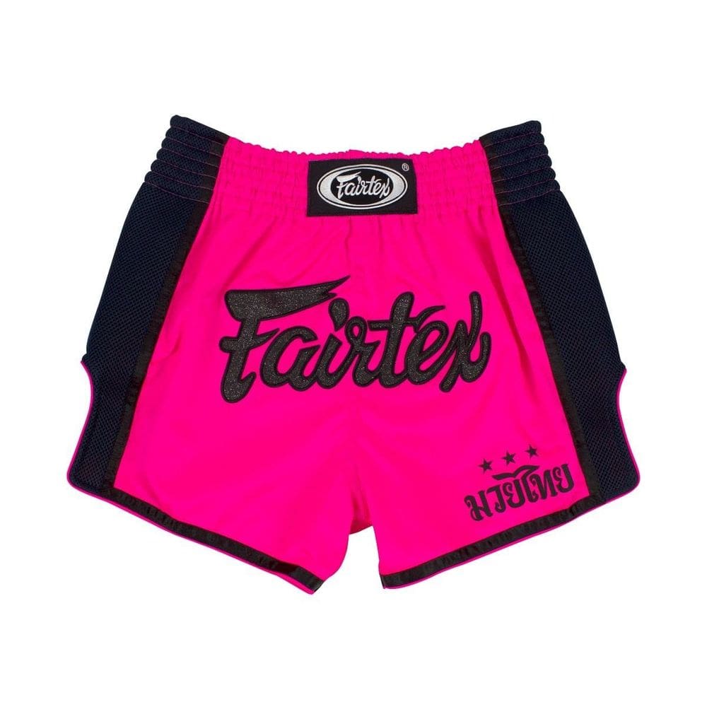 Shorts de boxe de Muay Thai Fairtex BS1714 Slim Cut Rosa (M)