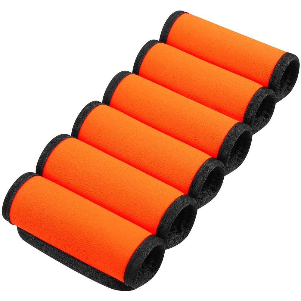 Embalagem com alça de bagagem, pacote com 6 unidades, neoprene laranja brilhante, impermeável