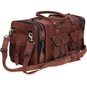Mochila Cuero Cureo Weekender Leather 30L Vintage Brown