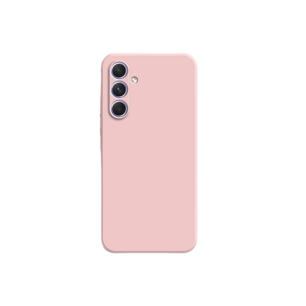 Capa para Samsung Galaxy A54 5G com amortecedor de silicone rosa