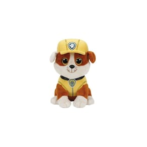 Brinquedo de pelúcia Paw Patrol Rubble 17cm - Série Animada Paw Patrol