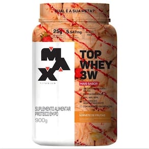 Top Whey 3w 900g Sabor Mais Sabor Sorvete De Frutas