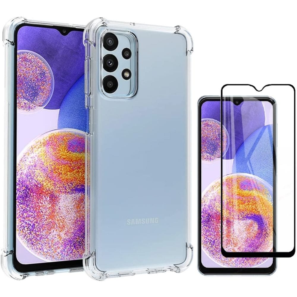 Capa anti-choque para Samsung Galaxy A23 com capa de filme completo