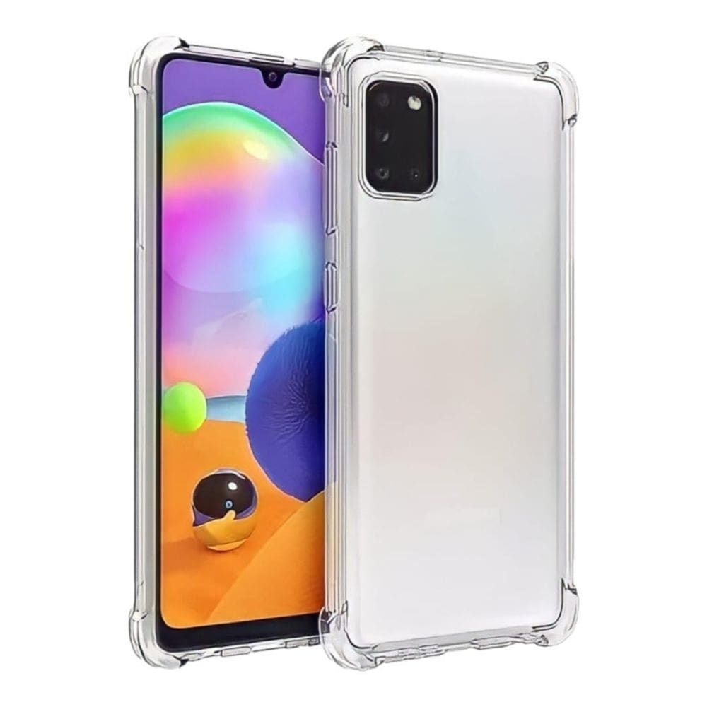 Capa de telefone Samsung A51 transparente com bordas reforçadas