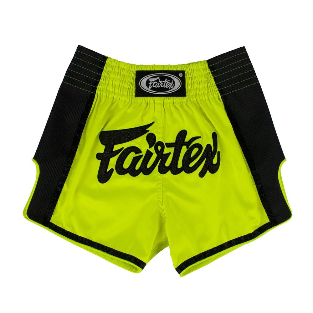 Calções de boxe de Muay Thai Fairtex BS1706 Slim Cut Green (M)