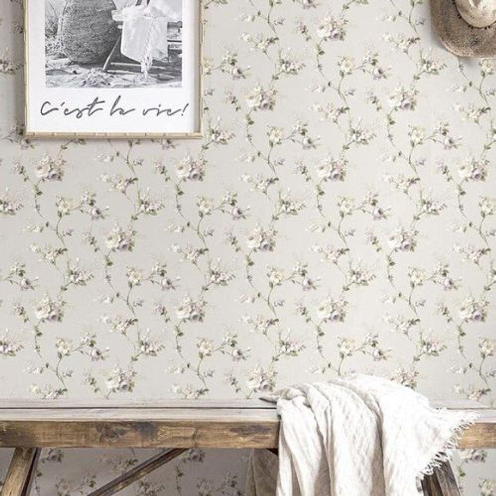 Papel De Parede Happy Floral Bege 12315