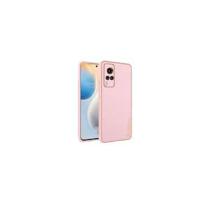 Capa de proteção de câmera Samsung S21 FE Pink Leather Feel