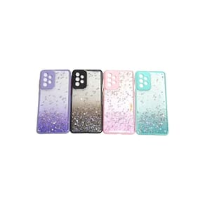 Capa Samsung A73 Lilac Glitter com proteção de câmera