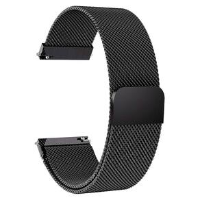 Pulseira Wood Era 22 mm, malha de aço inoxidável