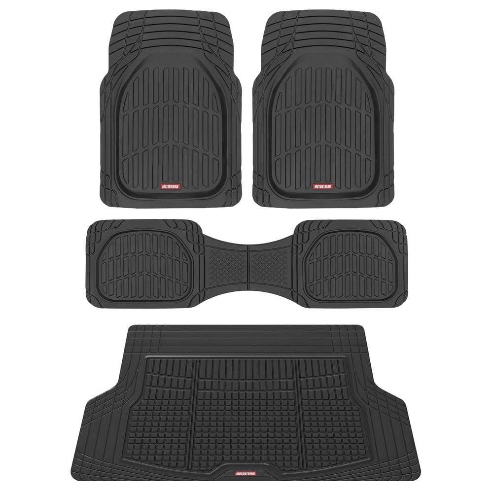 Tapetes de borracha e forro de baú Motor Trend FlexTough Black