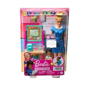Boneca Barbie Profissões Professora Loira Hcn19 Mattel