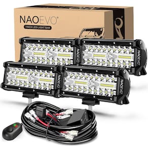 Barra de luz LED NAOEVO de 7 polegadas para neblina, condução e caminhão off-road