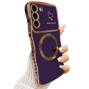 Capa de telefone ZONRW para Samsung Galaxy S22 Plus 6.6" - roxa escura
