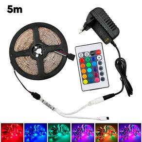 Fita Led Rgb 5M Flexível Decoração Brilho Luz Multicores