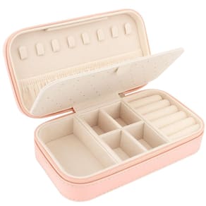 Caixa de joias DesignSter Travel PU Leather Dusty Pink