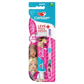 Kit Escova Macia + Gel Dental Morango Kids Condor 50g