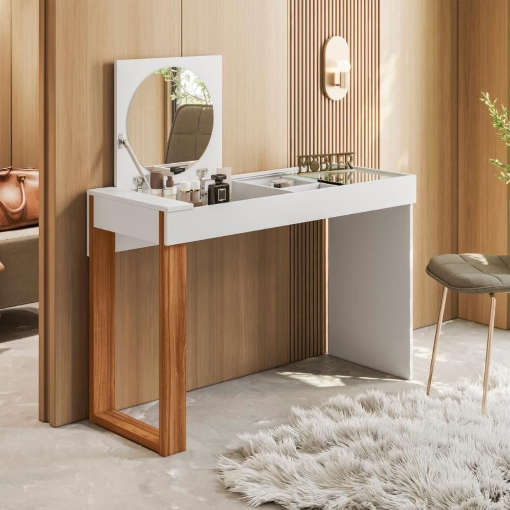 Toucador Com Espelho Sidney Cinamomo Mel