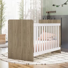 Berço Mini Cama 2 Em 1 Labirinto Rústico Branco