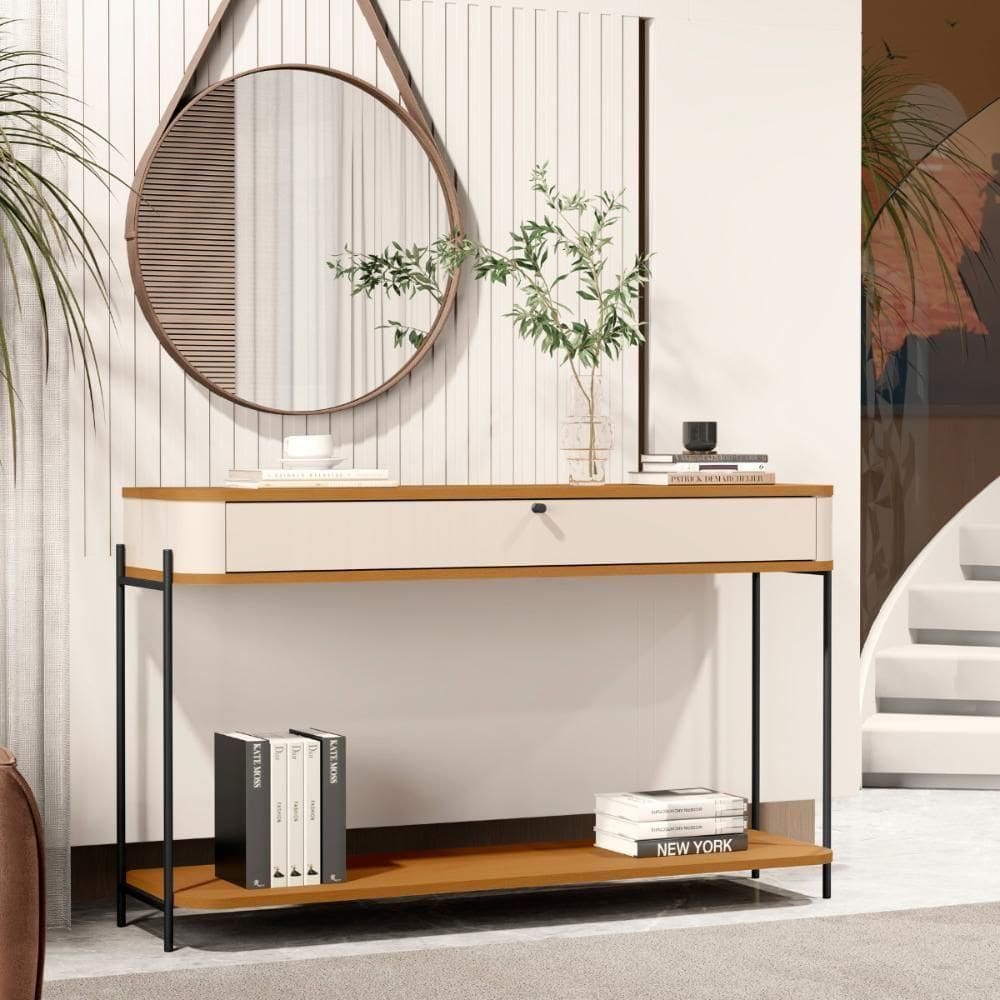 Bancada Baton Rouge Off White Nature Preto