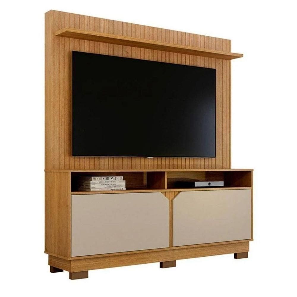 Estante Home Para Tv Até 55 Polegadas Berlim Valdemóveis Cinamomo Off