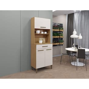 Kit Italia 3 Portas Master Arte Móveis Cinamomo Off White