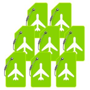 Etiquetas de bagagem M-Sorflly Quickly Spot 8 unidades de silicone verde