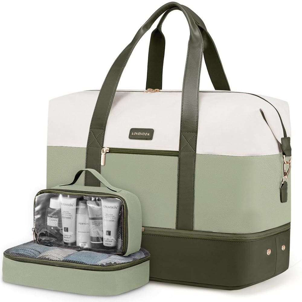 Mochila de viagem LOVEVOOK Weekender com 2 cubos de embalagem 46L