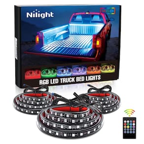 Kit de faixa de luz para cama de caminhão Nilight 3 unidades 1,5 m RGB 270 LED
