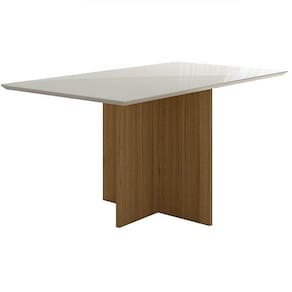 Mesa Helo 160x90cm Poliman Cor Off White
