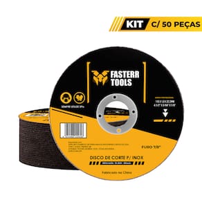 Disco de Corte Inox Com Kit de 50 Unidades Fasterr