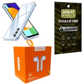 Capa Para Galaxy S25 + Fone Bluetooth + Pelicula de Vidro 3D - Armyshield