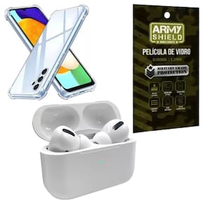 Capa Para Galaxy S25 Plus + Fone Bluetooth + Pelicula de Vidro 3D - Armyshield