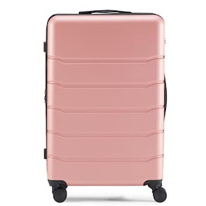 Mala de bagagem Zibbizo de 28 polegadas com capa dura TSA Lock rosa