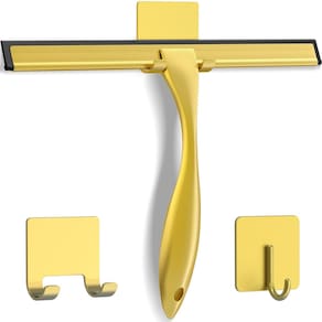 Rodo de chuveiro Docrok de aço inoxidável multiuso 25 cm dourado