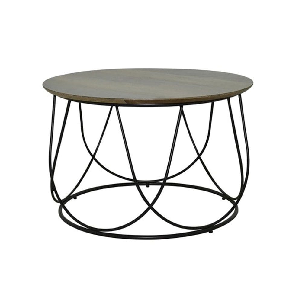 Mesa Cidreira 60cm - Nogueira/Preto