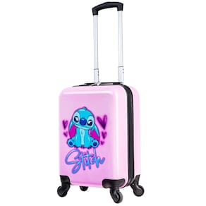 Conjunto de malas Disney Stitch Hard Shell 28L, 50L, 91L rosa