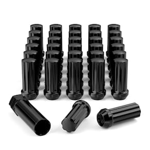 Porcas de roda FLYCLE M14x1.5 32 unidades pretas de 50,8 mm de comprimento