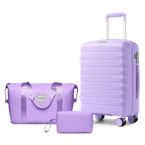 Conjuntos de bagagem LARVENDER de 3 peças com mochila Hardside PP