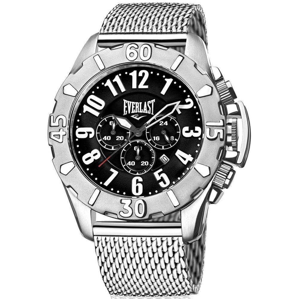 Relógio Masculino Everlast Prateado À Prova D`Água E25315