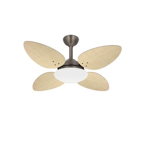 Ventilador Teto Pétalo 4 Pás Palha Natural Turbo Ventax 220V