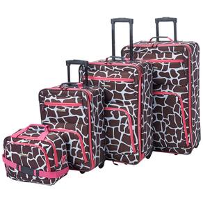 Conjunto de bagagem Rockland Fashion Softside com alças telescópicas