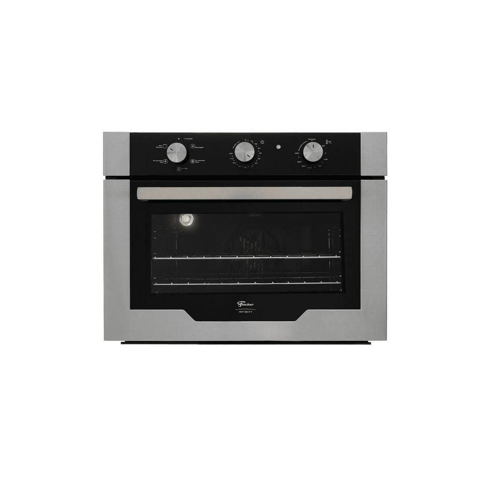 Forno Elétrico Fischer Infinity Embutir 50L Com Air Fryer Inox 127V