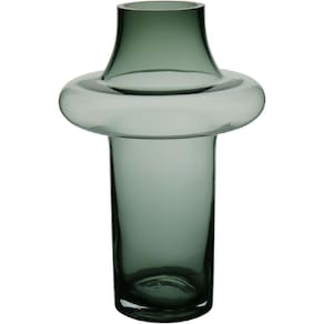 VASO DECORATIVO ENFEITE CASA VINTAGE HOME&CO VIDRO 29x21x21cm FUMÊ
