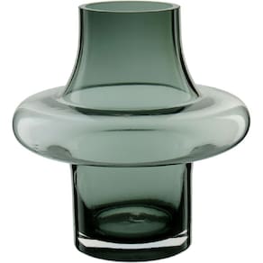 VASO DECORATIVO ENFEITE CASA VINTAGE HOME&CO VIDRO 20x21x21cm FUMÊ