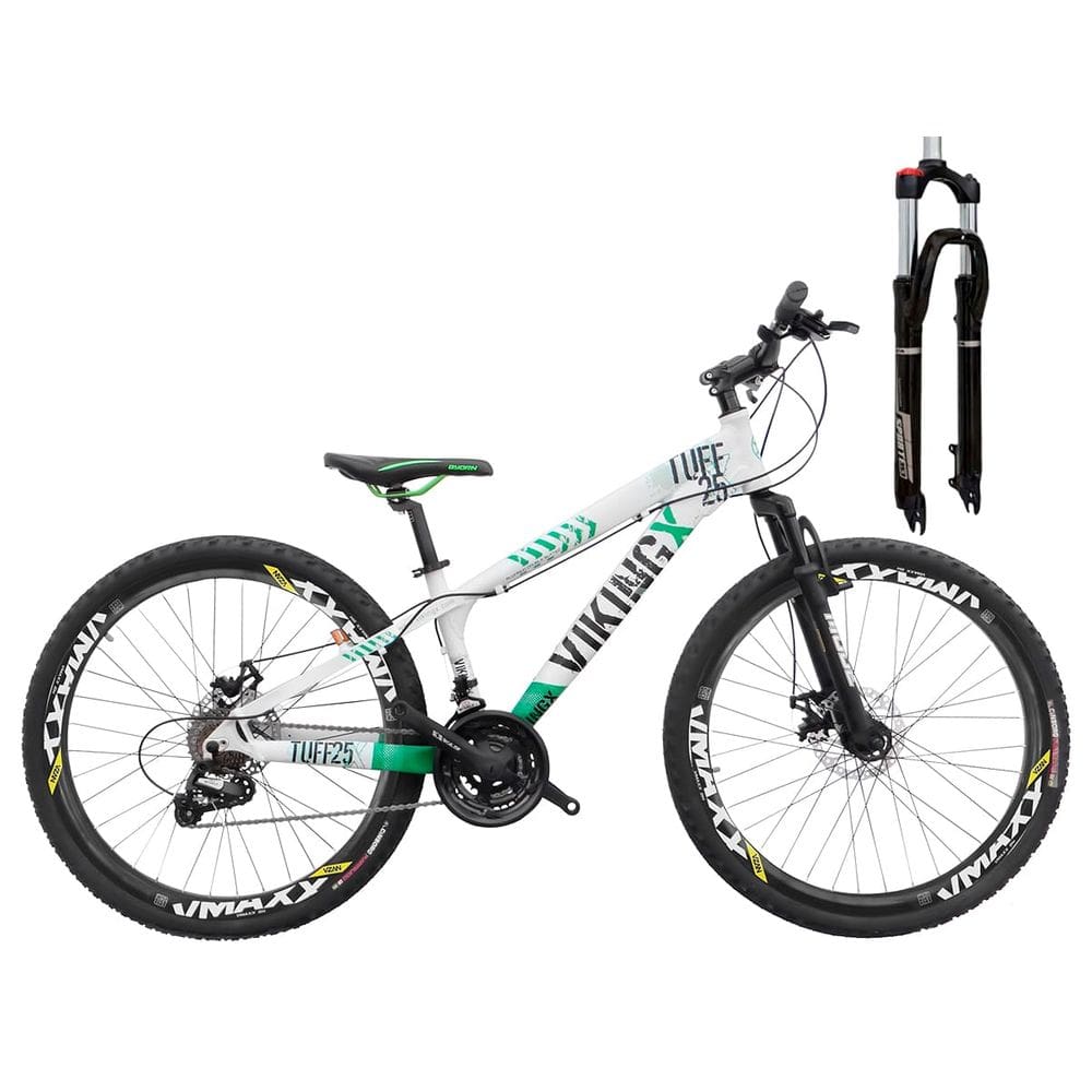 Bike Aro 26 VikingX Tuff25 2x9 18 Marcha F. Hidráulico K7 e Trava P/ Grau