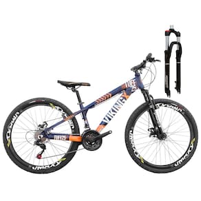 Bicicleta Aro 26 Viking Tuff25 21v Vmaxx SL Trava e Freio a Disco