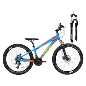 Bike Aro 26 VikingX Tuff25 2x9 18 Marcha F. Hidráulico K7 e Trava P/ Grau