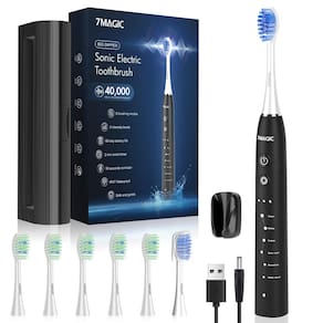 Escova de dentes elétrica 7MAGIC Big Dipper 40000 VPM com 6 modos