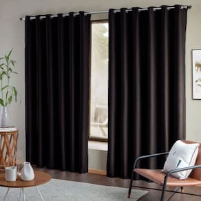 Cortina Blackout de Tecido Liso 2.60 x 2.30 Mts Vivalutex Lisboa Preto